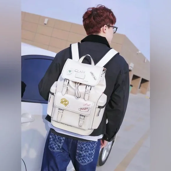 NWT！COACH SPRINT BACKPACK WITH SKETCH PRINT（COACH CAJ65）fast shipping - Picture 2 of 5